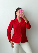 Size S-M Red Classic Shirt Top
