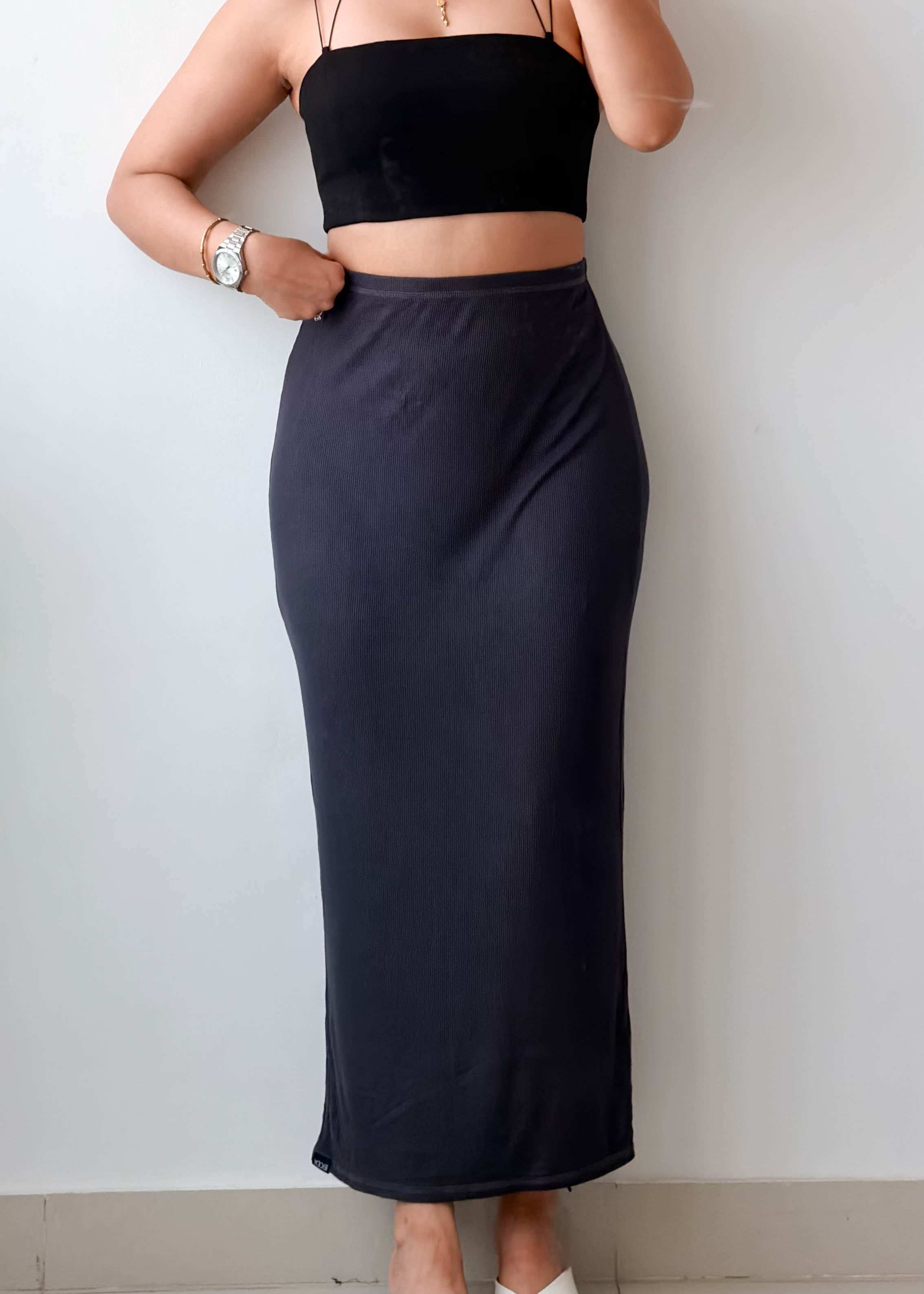 Waist 30-32 Grey Midi Skirt