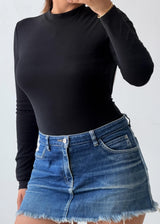 Size S-M Black Open Back Bodysuit