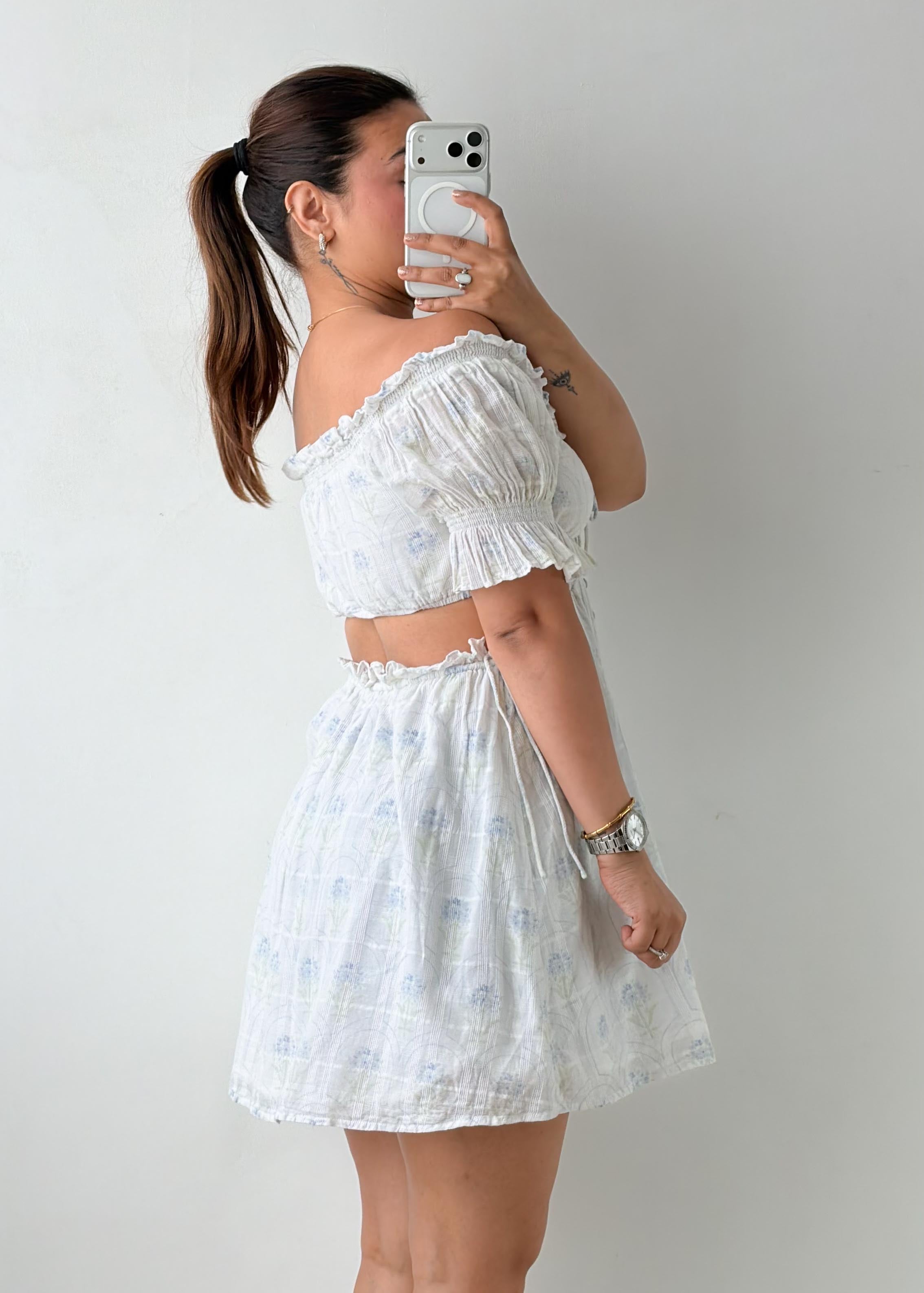Size XS-S White Off-Shoulder Mini Dress