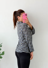 Size S-M Navy Floral Shirt