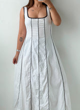 Size 2XL-3XL White Panelled Maxi Dress