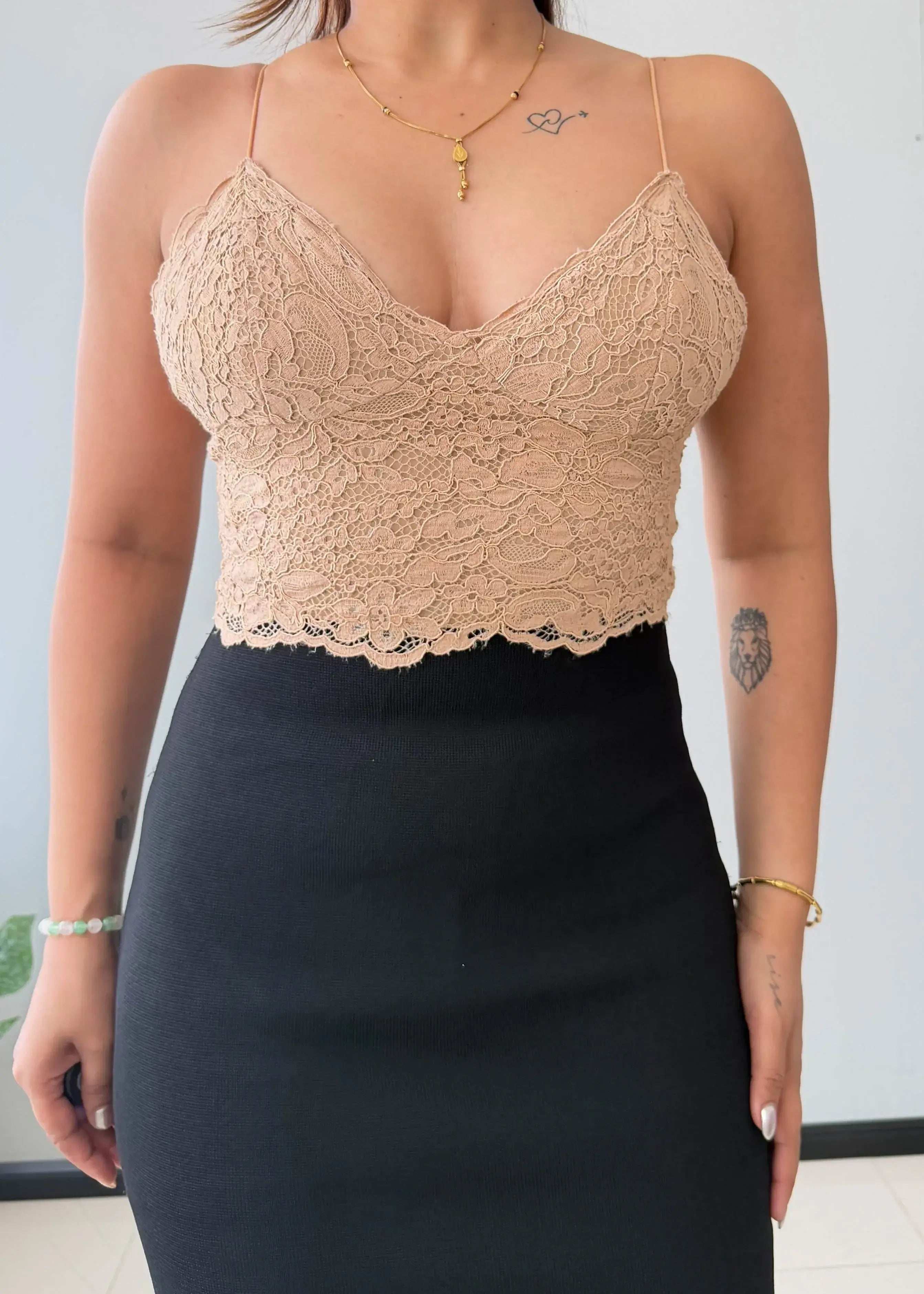 Size XS-S, Lace Top Bodycon Midi Dress - Closet by Payal