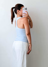 Size S Sky Blue Racerback Bodysuit