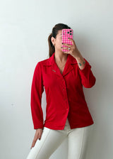Size S-M Red Classic Shirt Top