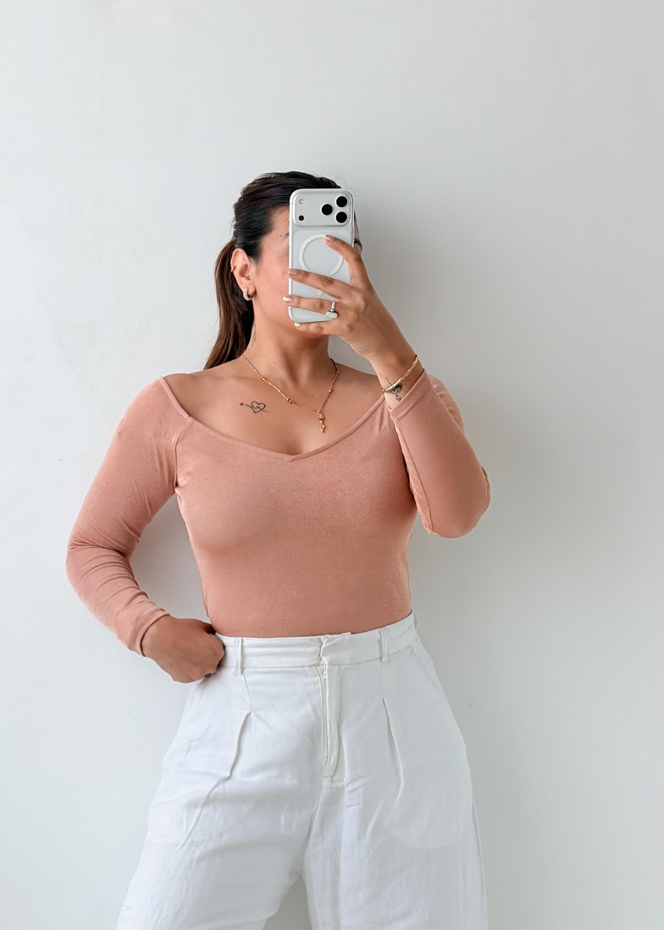 Size S-M Blush Sweetheart Bodysuit
