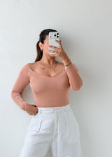 Size S-M Blush Sweetheart Bodysuit