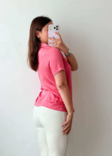 Size S-M Pink Satin Shirt Top