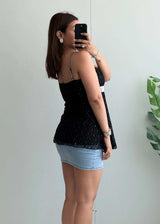 Size M-L, Vintage Lace Babydoll Camisole Top - Closet by Payal