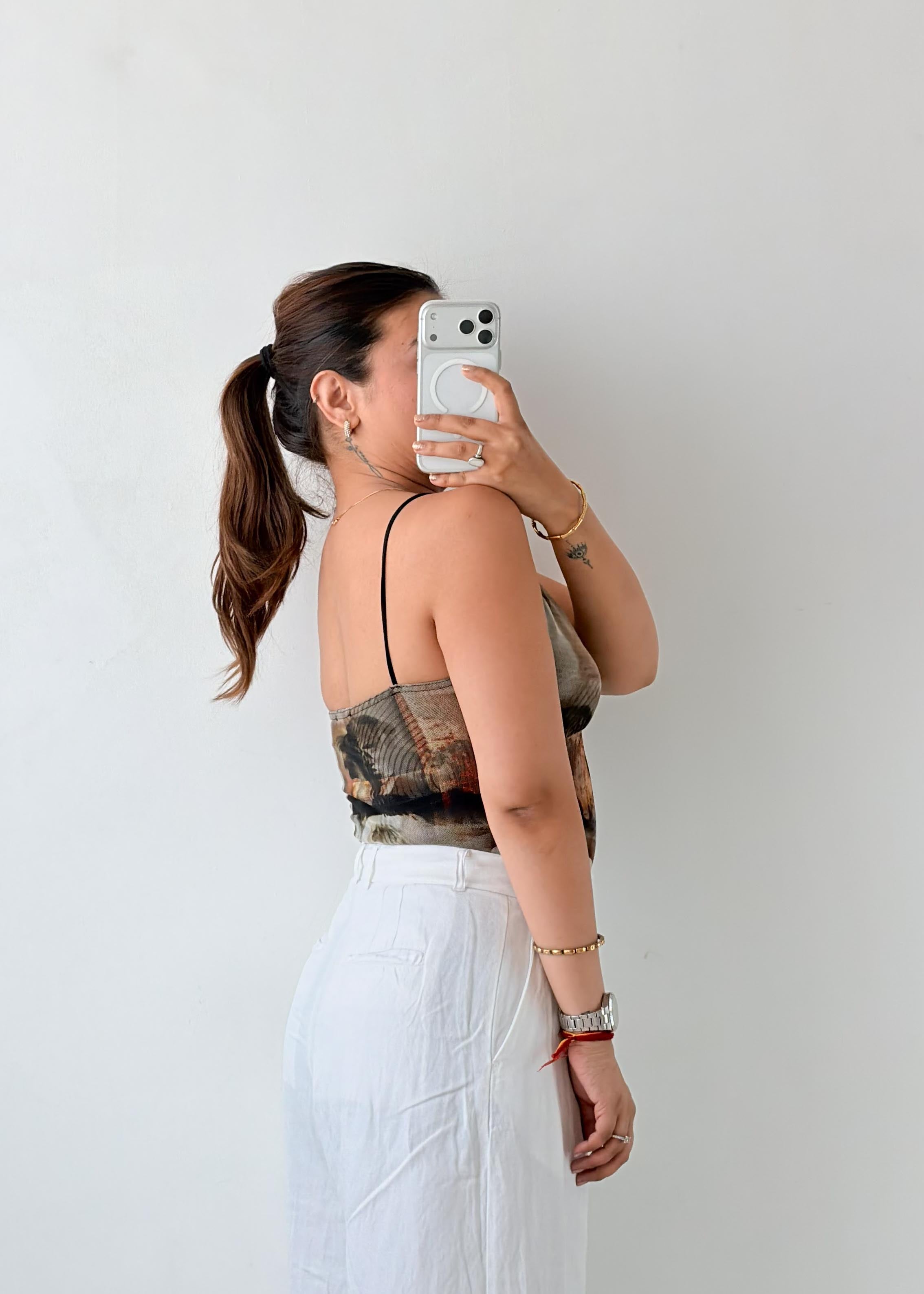 Size XS-S Abstract Print Bodysuit