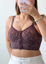 Size XS-S Maroon Lace Bralette Top