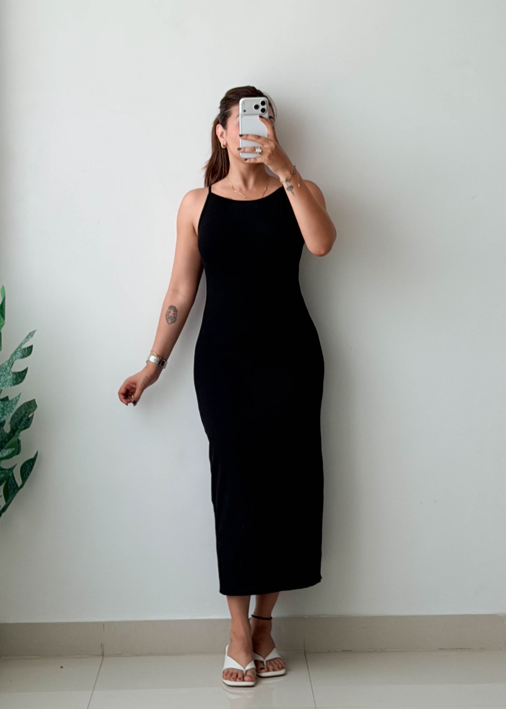 Size XS-S / M-L Black Sleeveless Maxi Dress