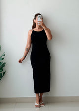 Size XS-S / M-L Black Sleeveless Maxi Dress