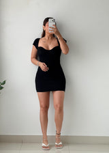 Size S-M Black Sweetheart Bodycon Mini Dress