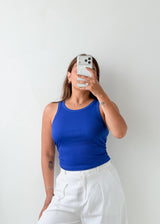 Size M-L Royal Blue Sleeveless Tank Top
