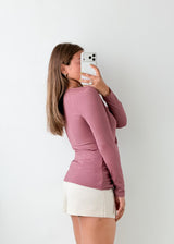 Size M-L Mauve Wrap Top