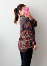 Size S-M Multicolor Paisley Print Shirt Top