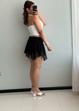 Waist : 28-30, Mesh with Lining mini Skirt. - Closet by Payal