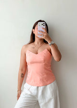 Size S Peach Corset Tube Top