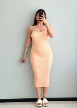SIZE XS-S, Cotton Ribbed Bodycon Dress - Closet by Payal
