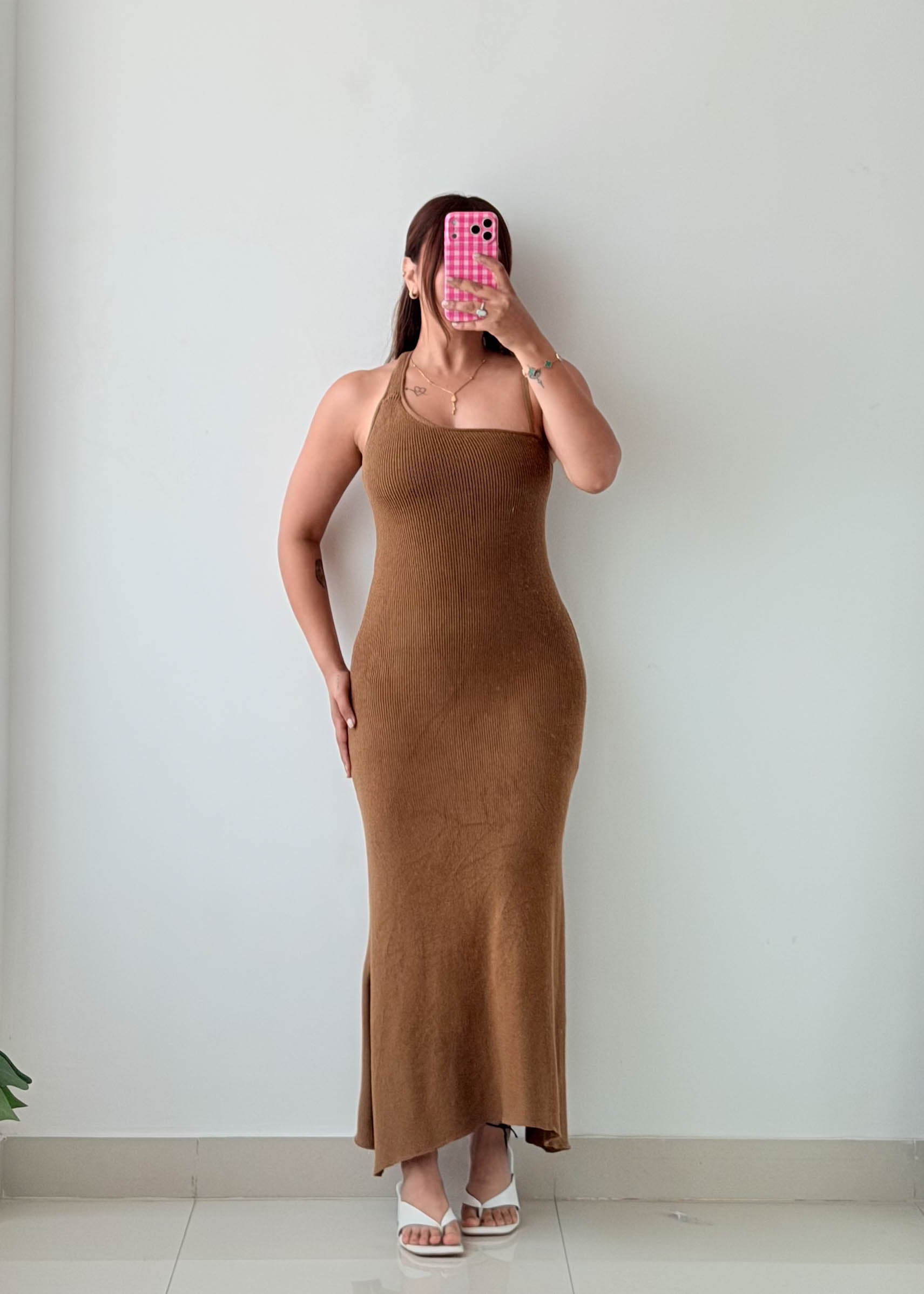 Size XS-S Mocha Knit Maxi Dress
