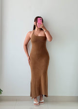 Size XS-S Mocha Knit Maxi Dress