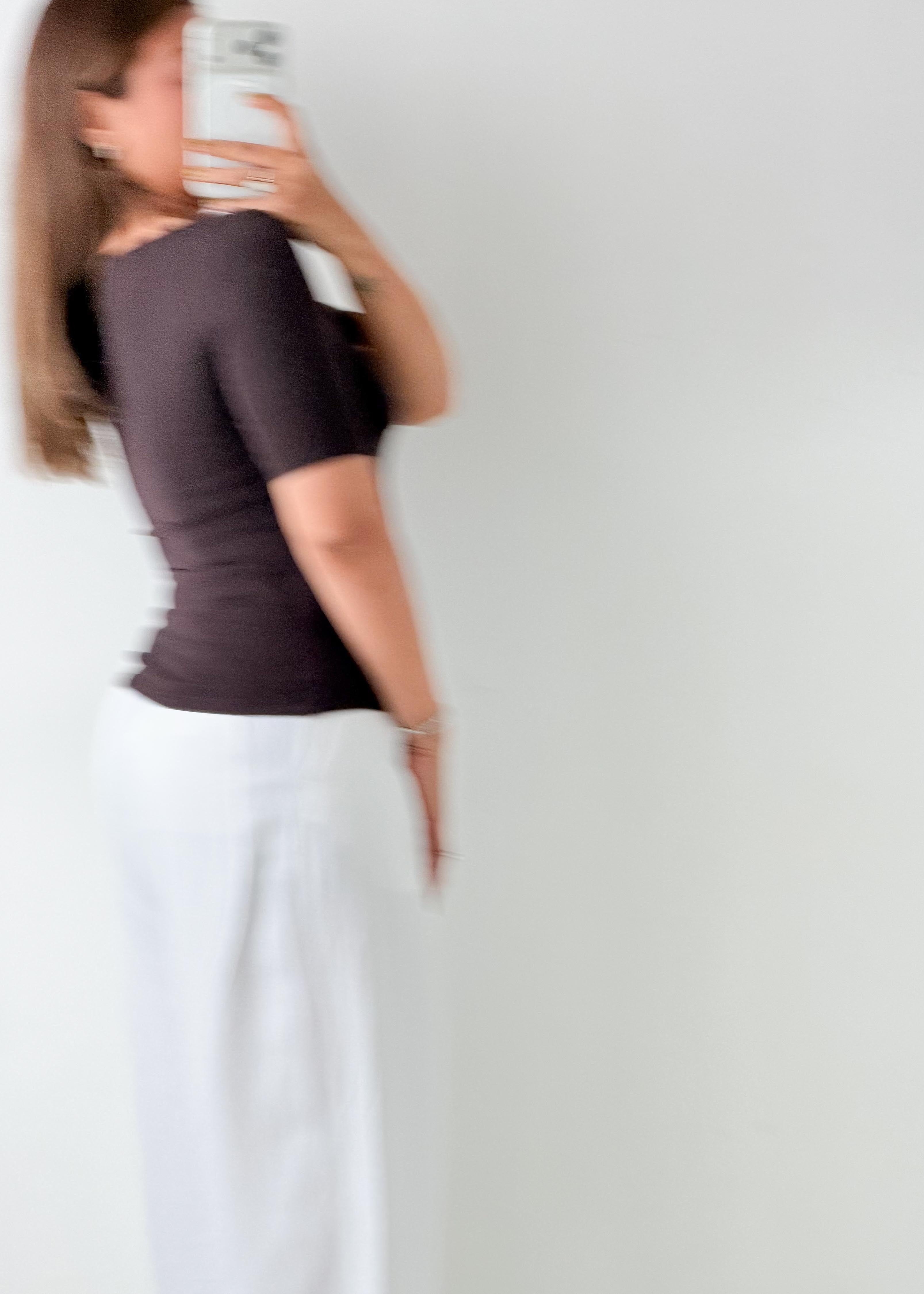 Size XS-S Dark Brown Wrap Top
