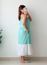 Size XS-S Mint Green Colorblock Maxi Dress