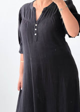 Size S-M Black Tiered Maxi Dress