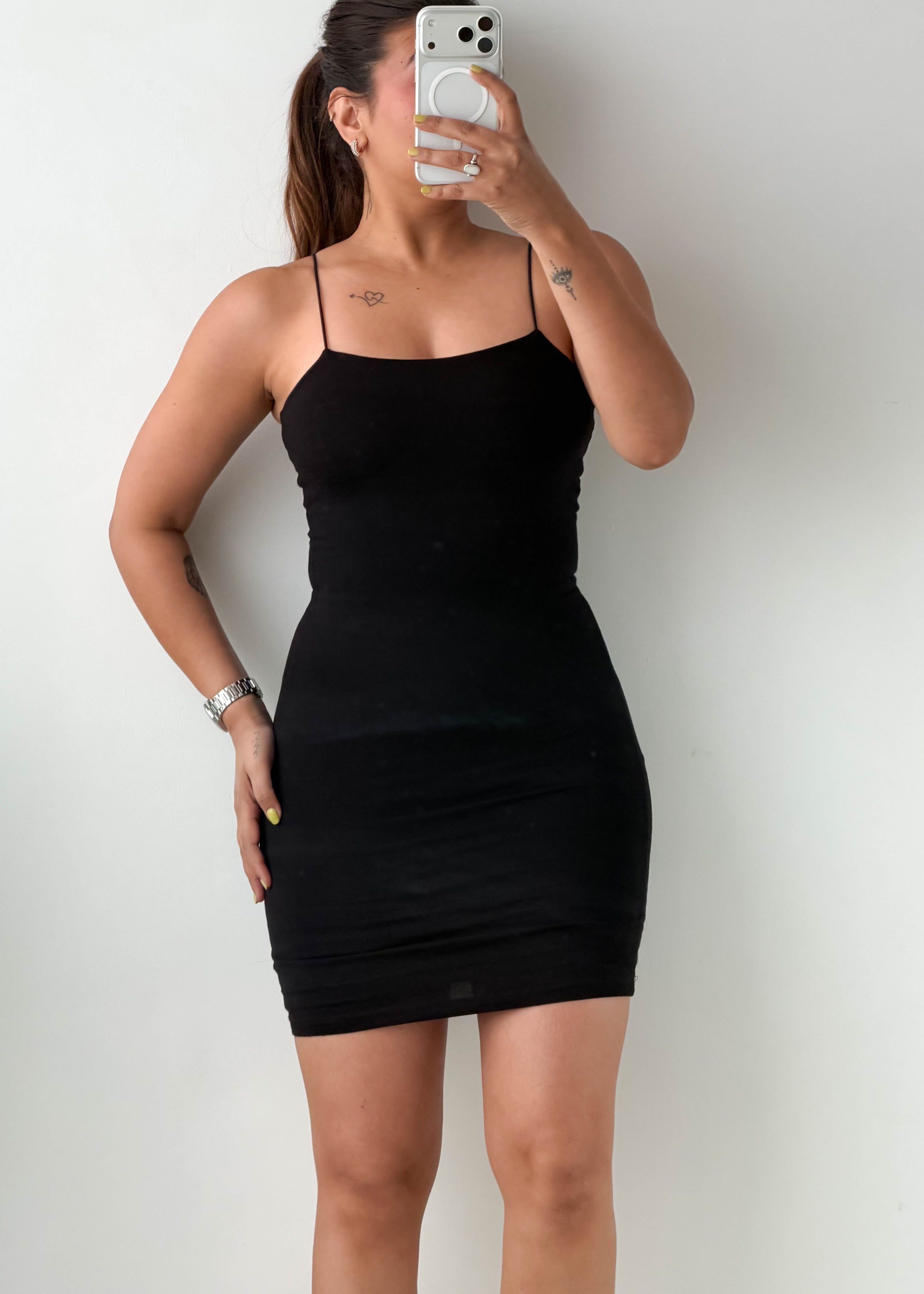Size XS Black Bodycon Mini Dress