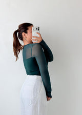 Size XS-M Emerald Mesh Bodysuit