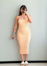 SIZE XS-S, Cotton Ribbed Bodycon Dress - Closet by Payal