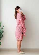 Size S-M Pink Anchor Shirt Dress