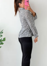 Size XS-S Black Floral Shirt