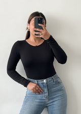 Black Basic Bodysuit