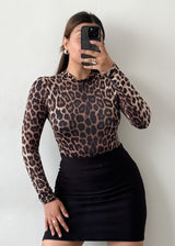 Leopard Print Bodysuit