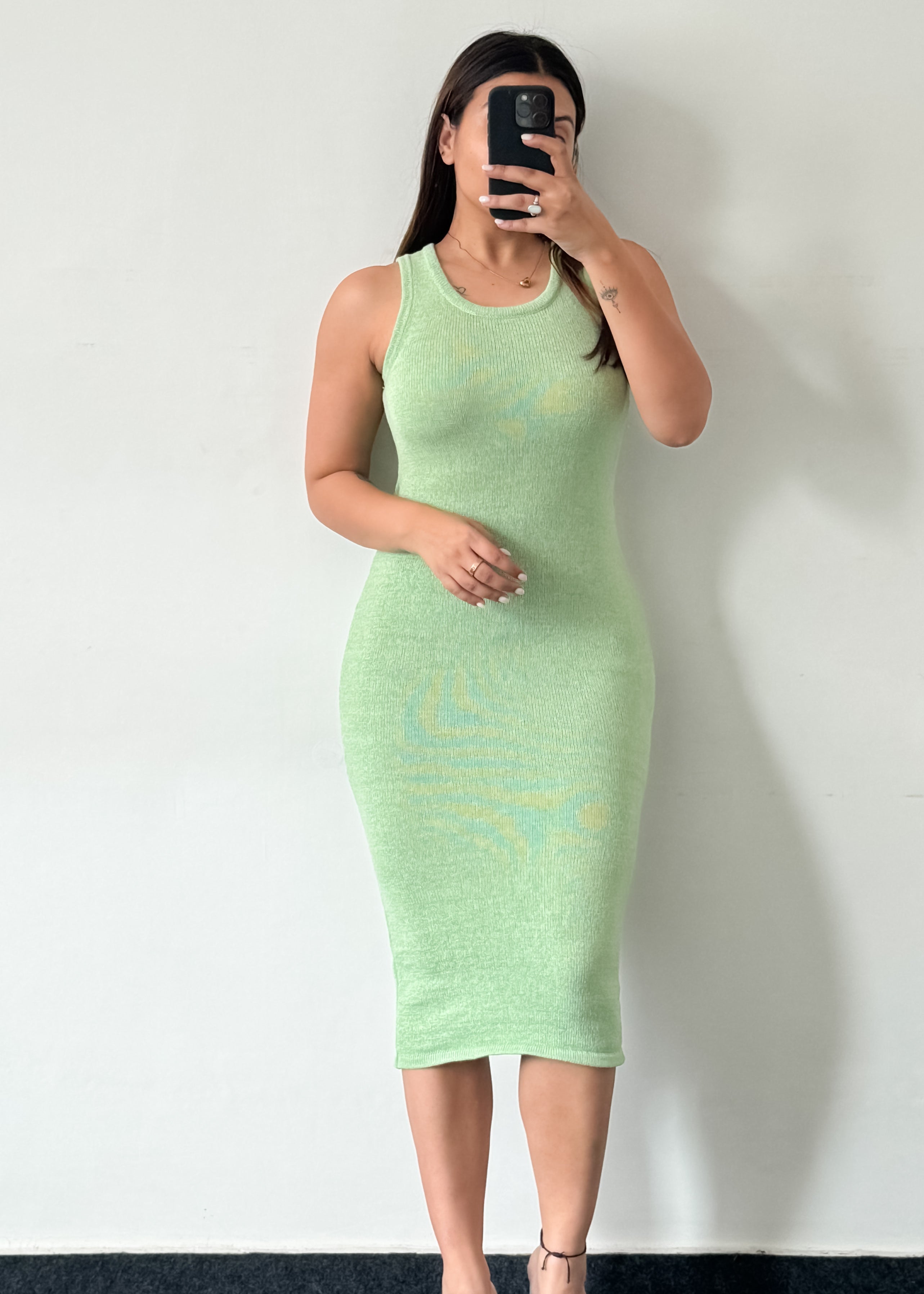 GREEN BODYCON, XS-S