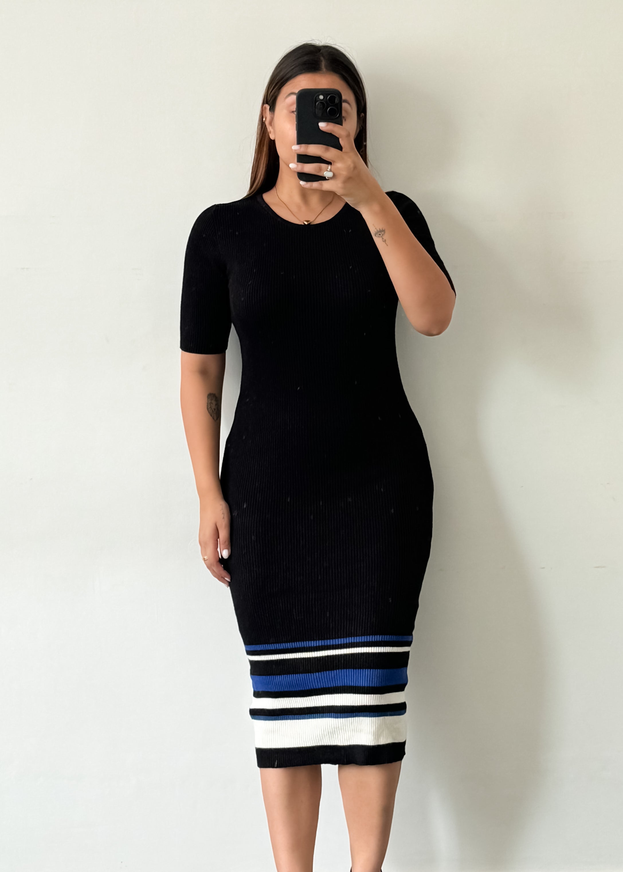 BLACK BODYCON, M-L