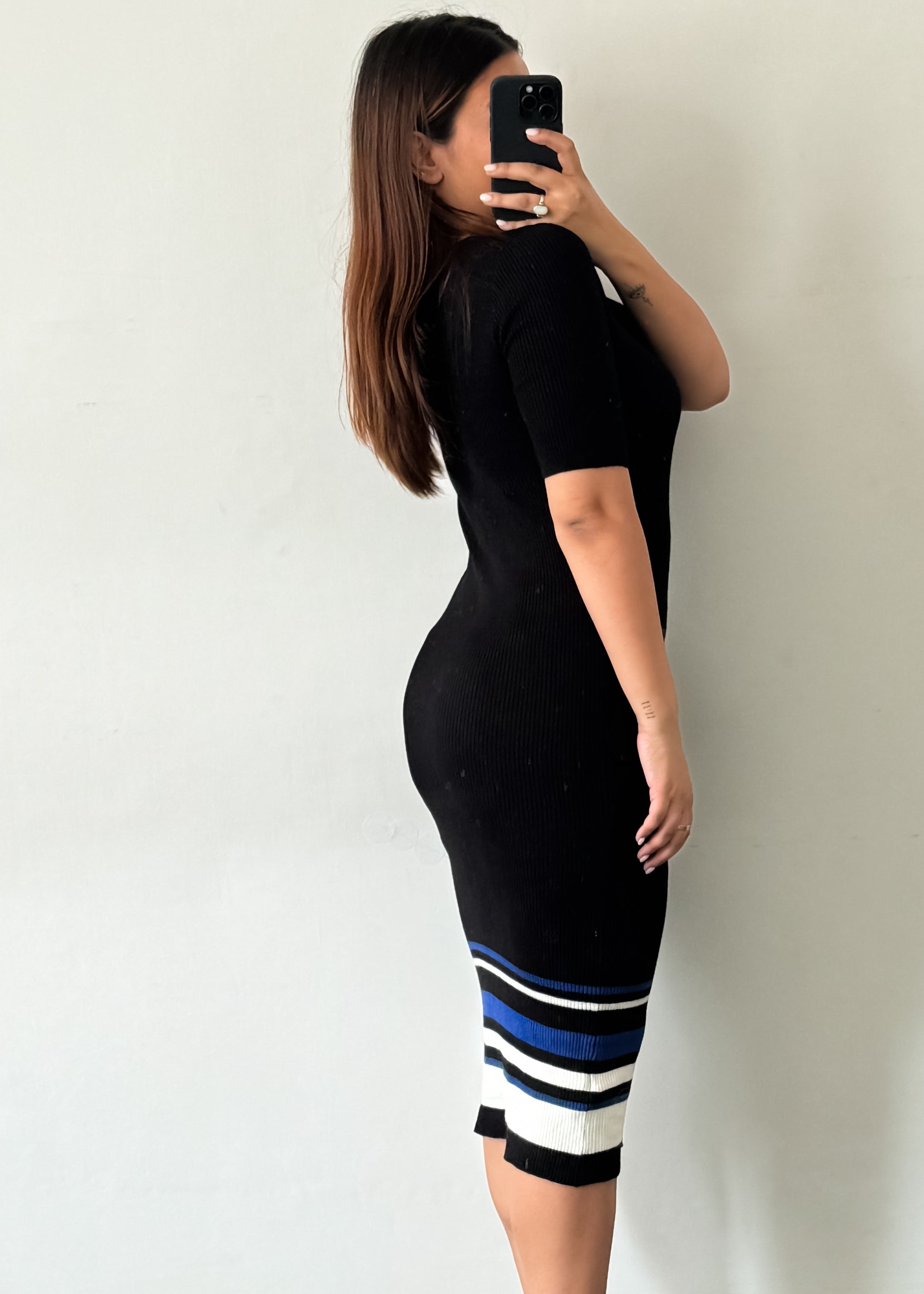 BLACK BODYCON, M-L