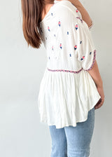 White Embroidered Top