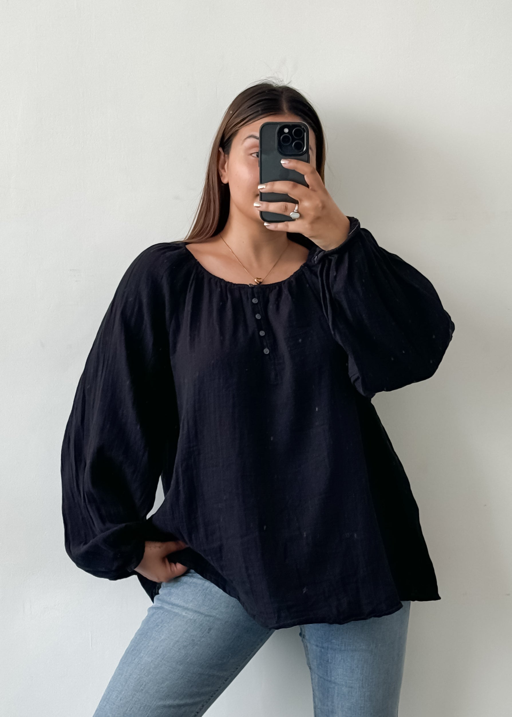 Black Cotton Tunic