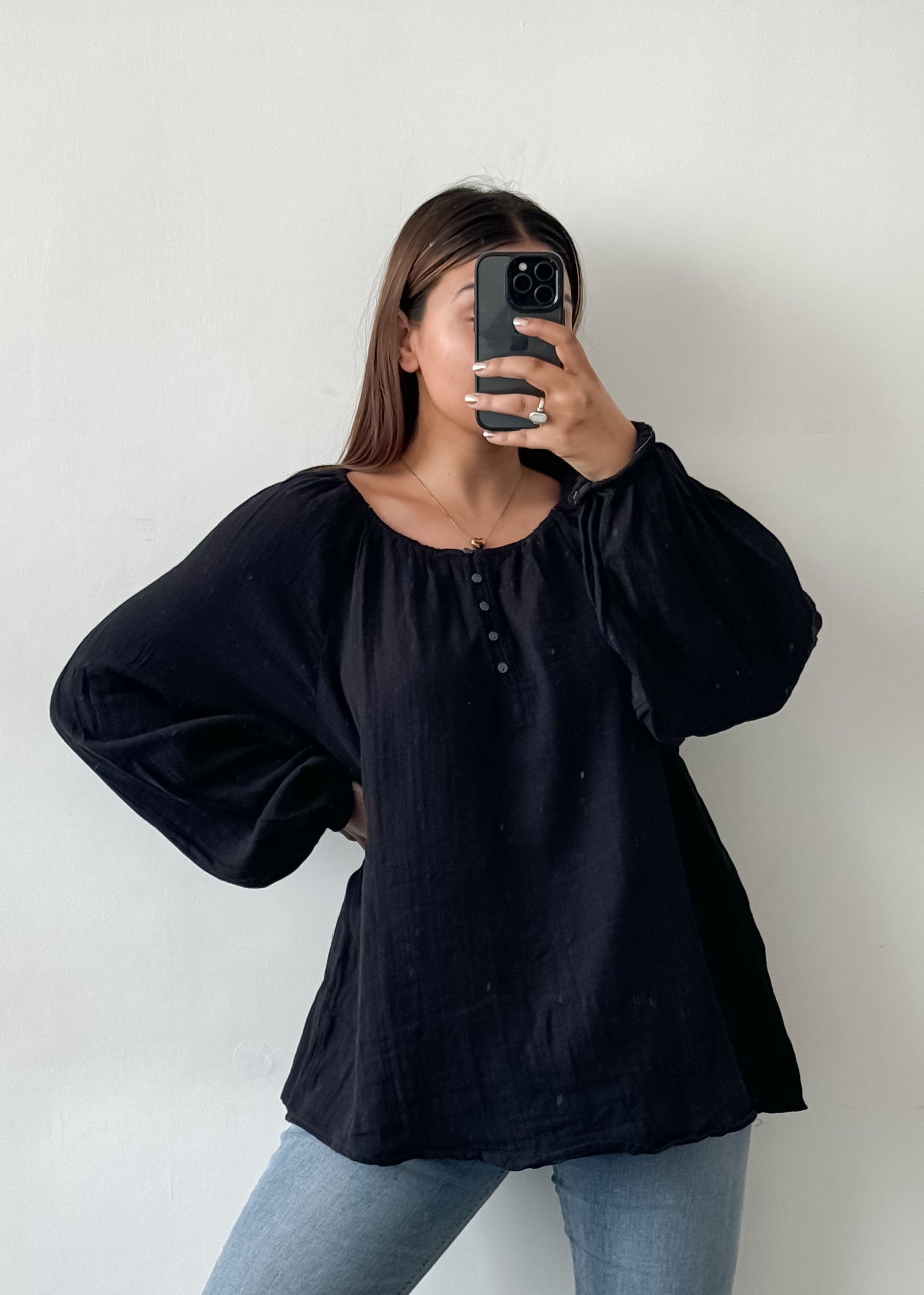 Black Cotton Tunic