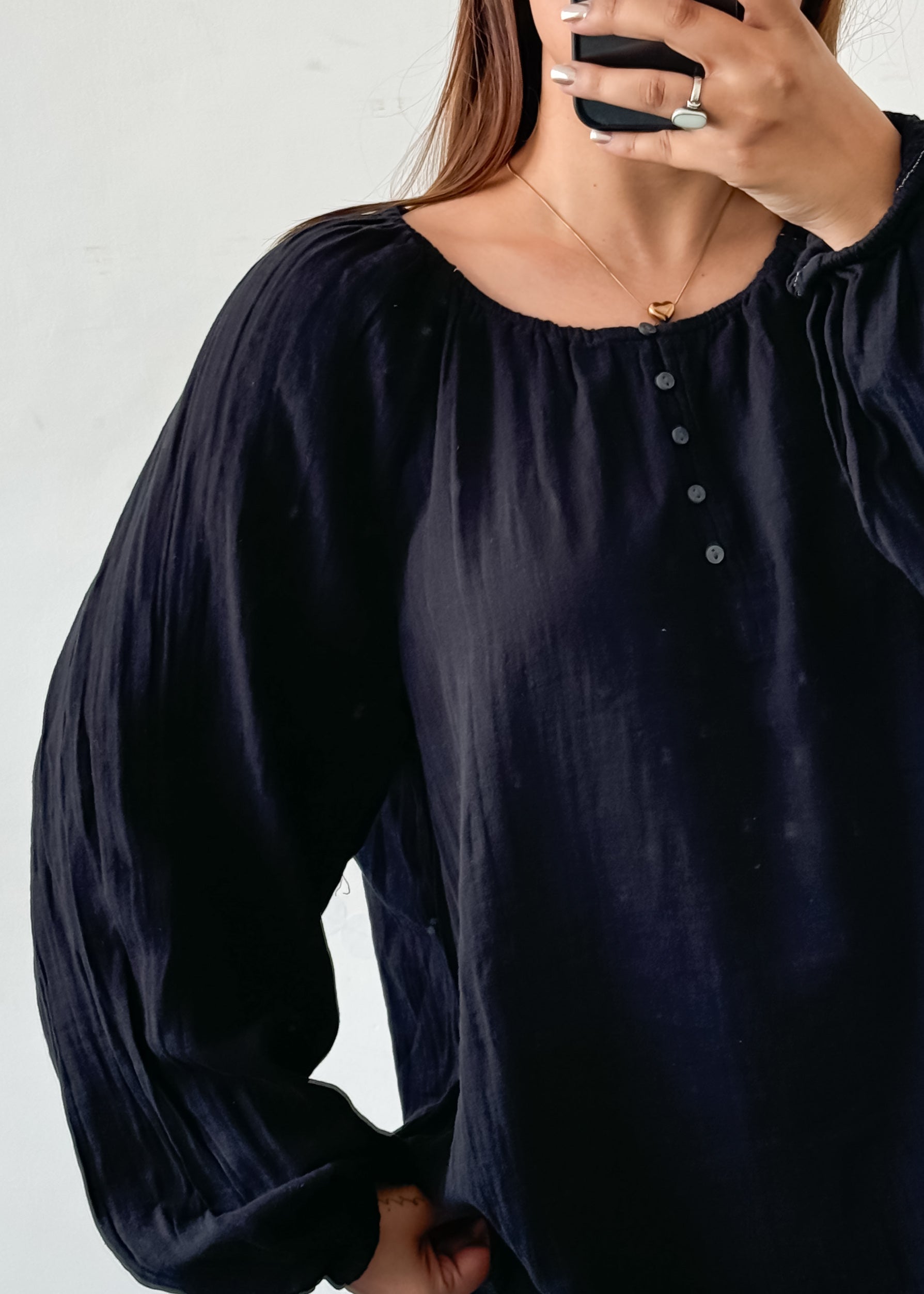 Black Cotton Tunic