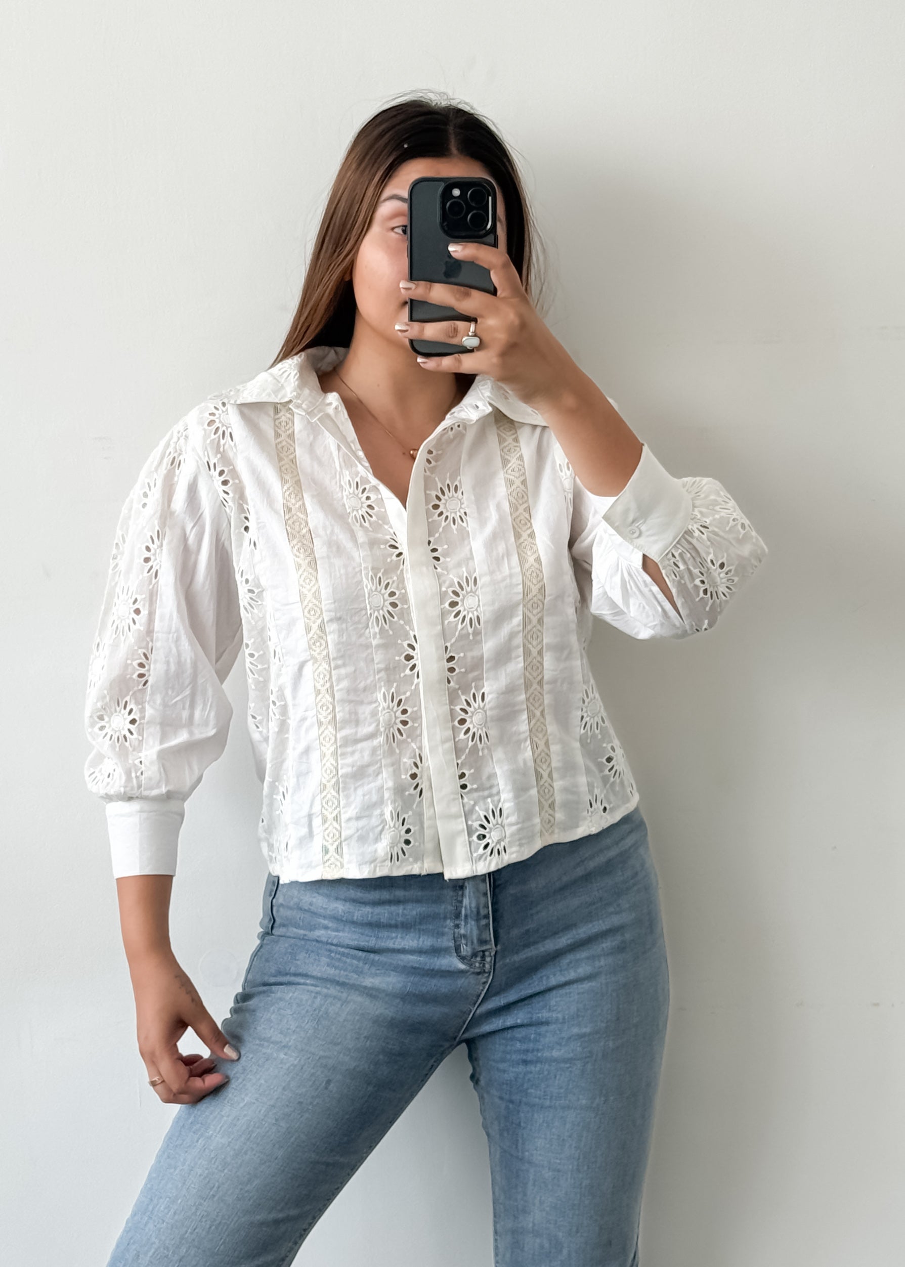 White Chikankari Shirt