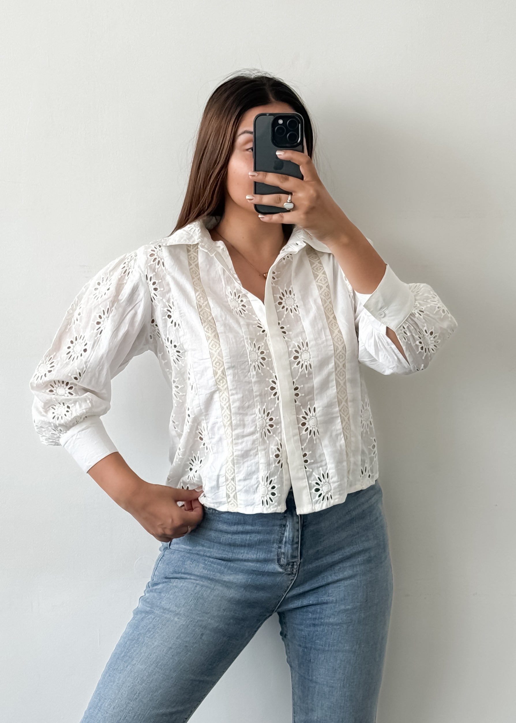 White Chikankari Shirt