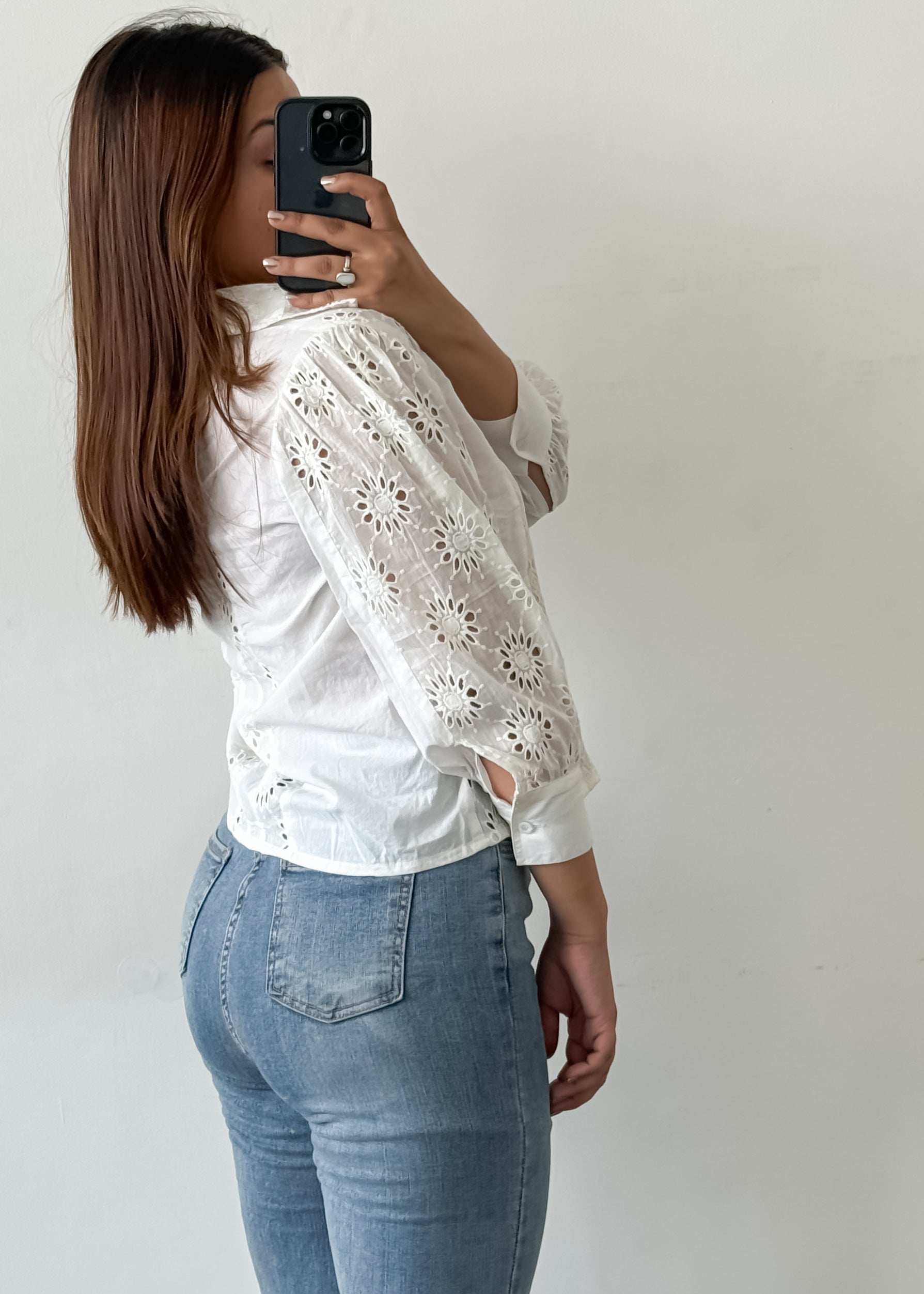 White Chikankari Shirt