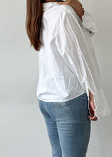 White Cotton Frill Top