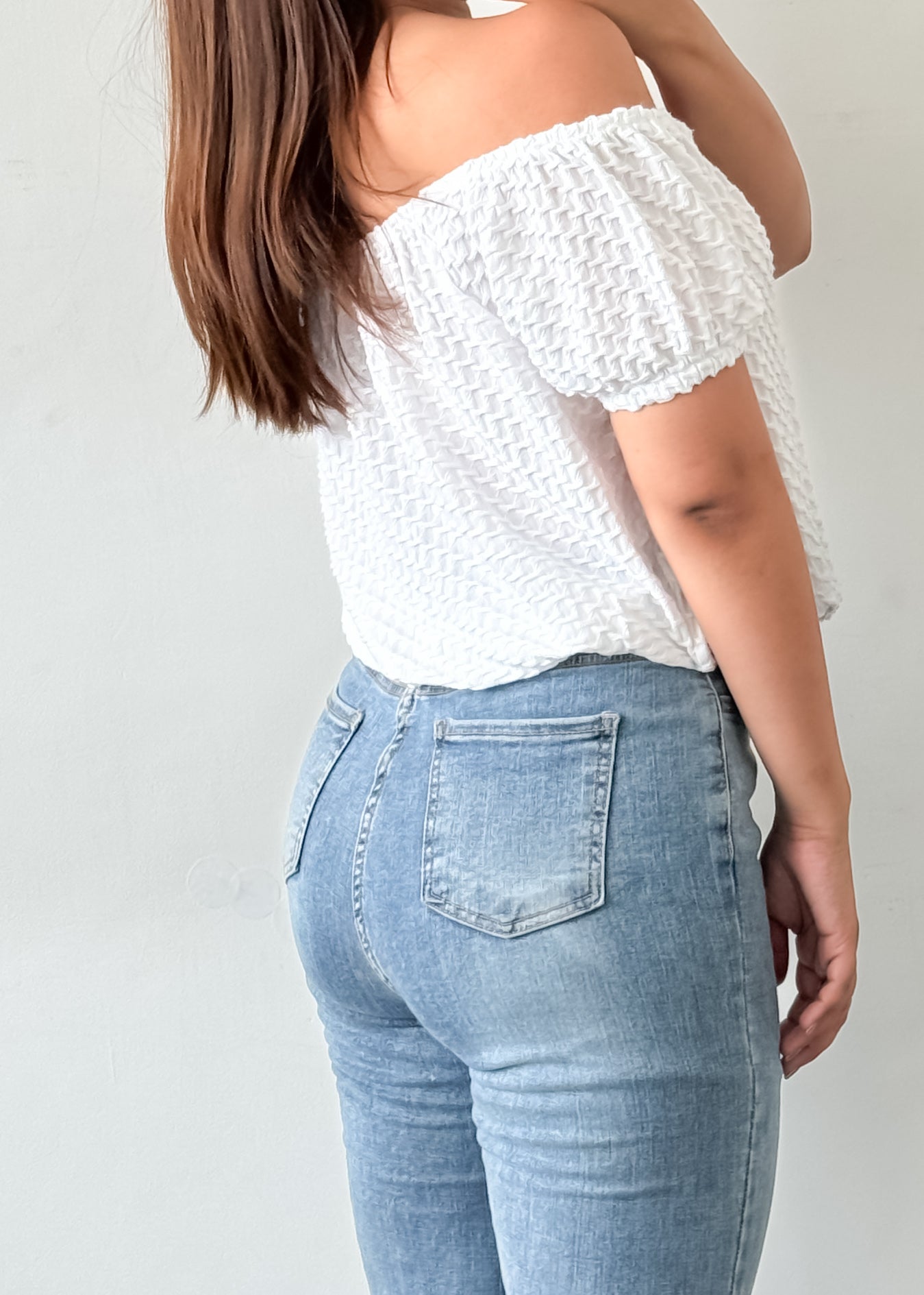 White Off Shoulder Top