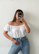 White Off Shoulder Top