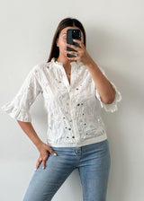 Pretty White Cotton Shirt